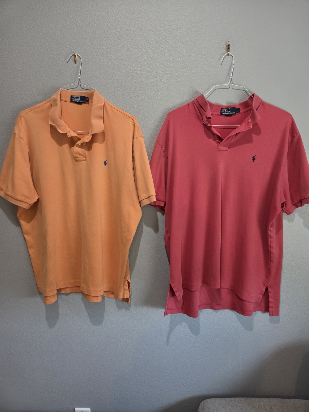 Lot Of 3 Polo by Ralph Lauren Men’s  Polos Shirt Bright Colors Coral Orange Yel